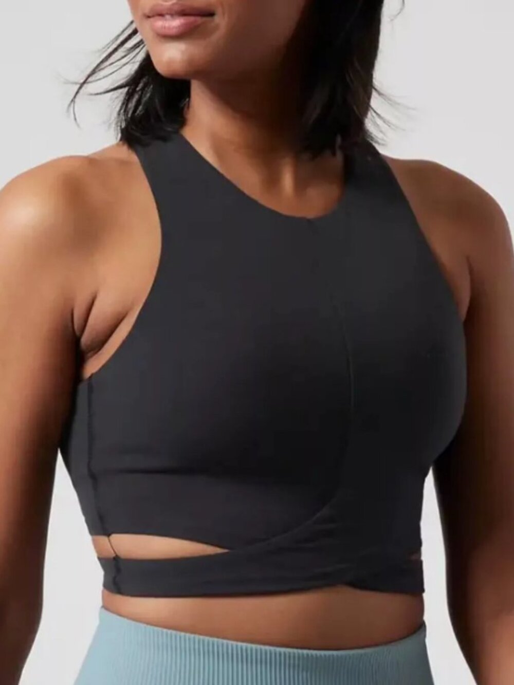 Athleta Conscious Cut out Crop Black A-C cups Size (S) NWT!